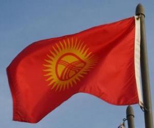 yapboz Kırgızistan bayrağı